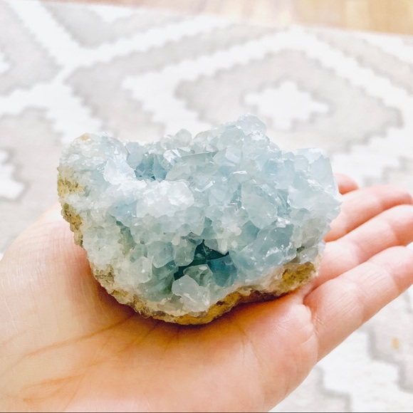 Other - Blue Celestite Raw Crystal Geode Rock